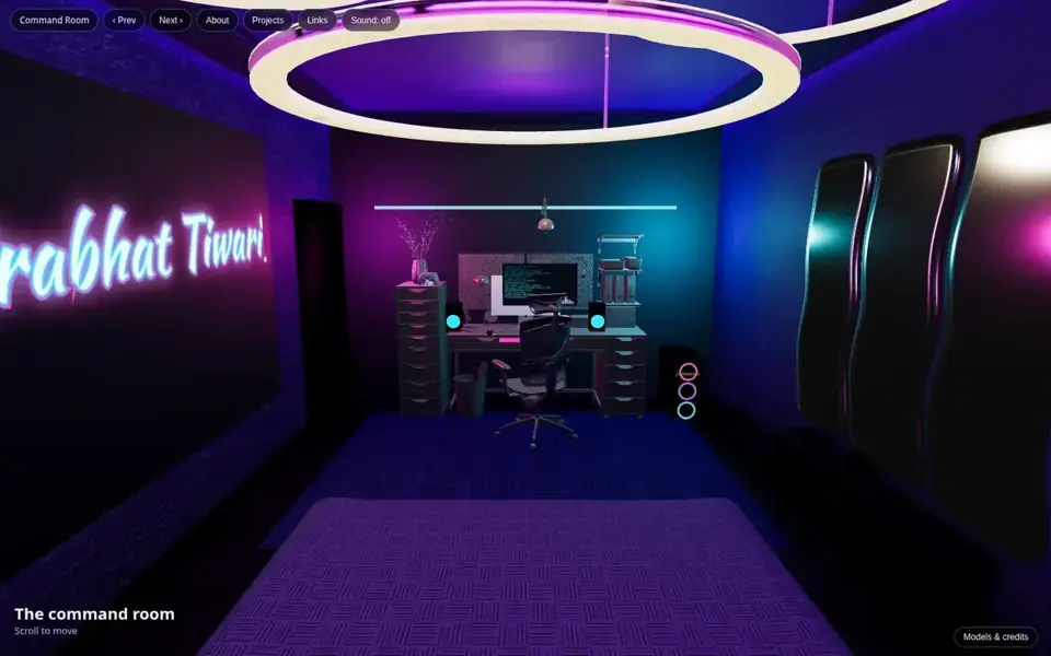3D World — screenshot of 3d.prabhattiwari.in